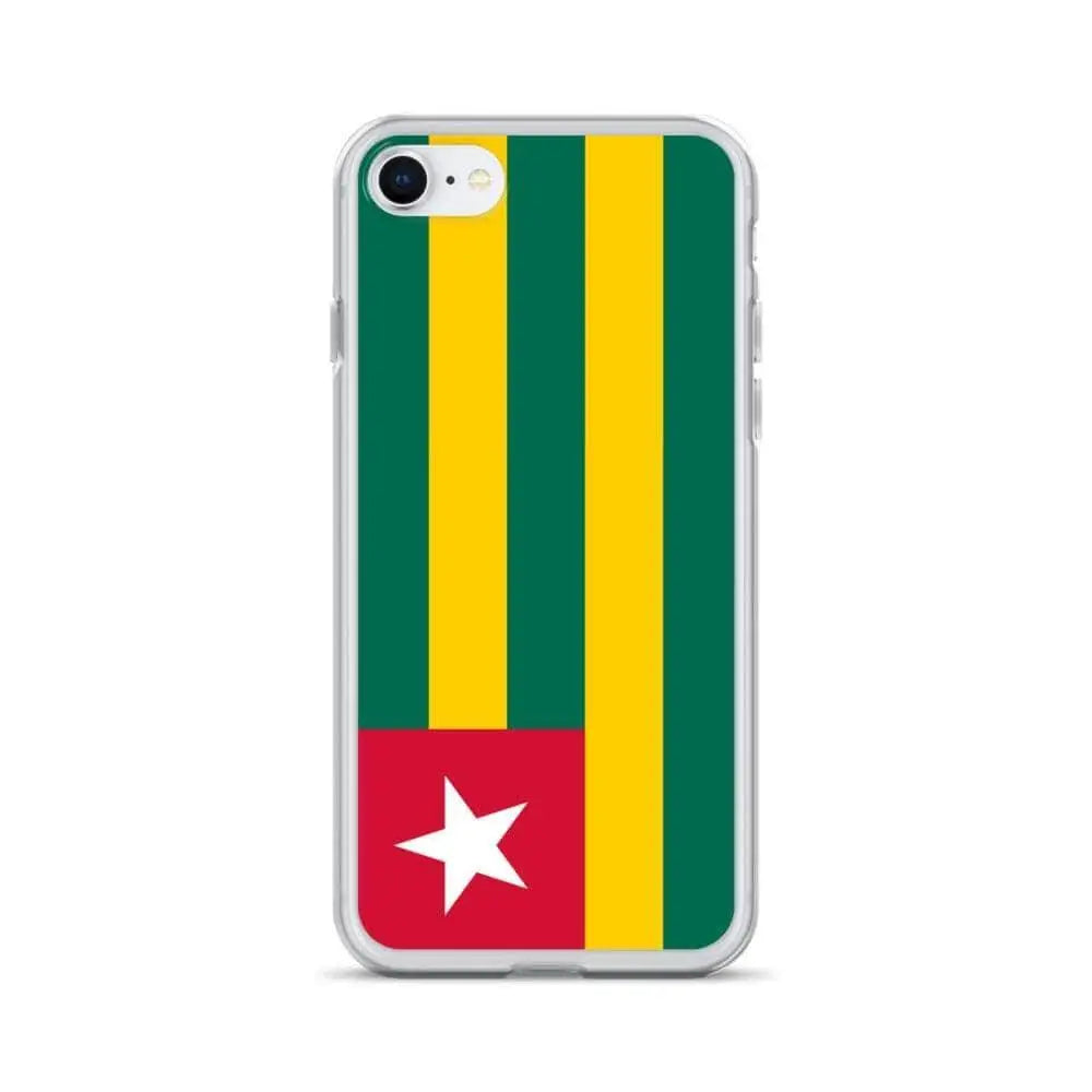 Coque iphone drapeau togo souple antichoc transparente