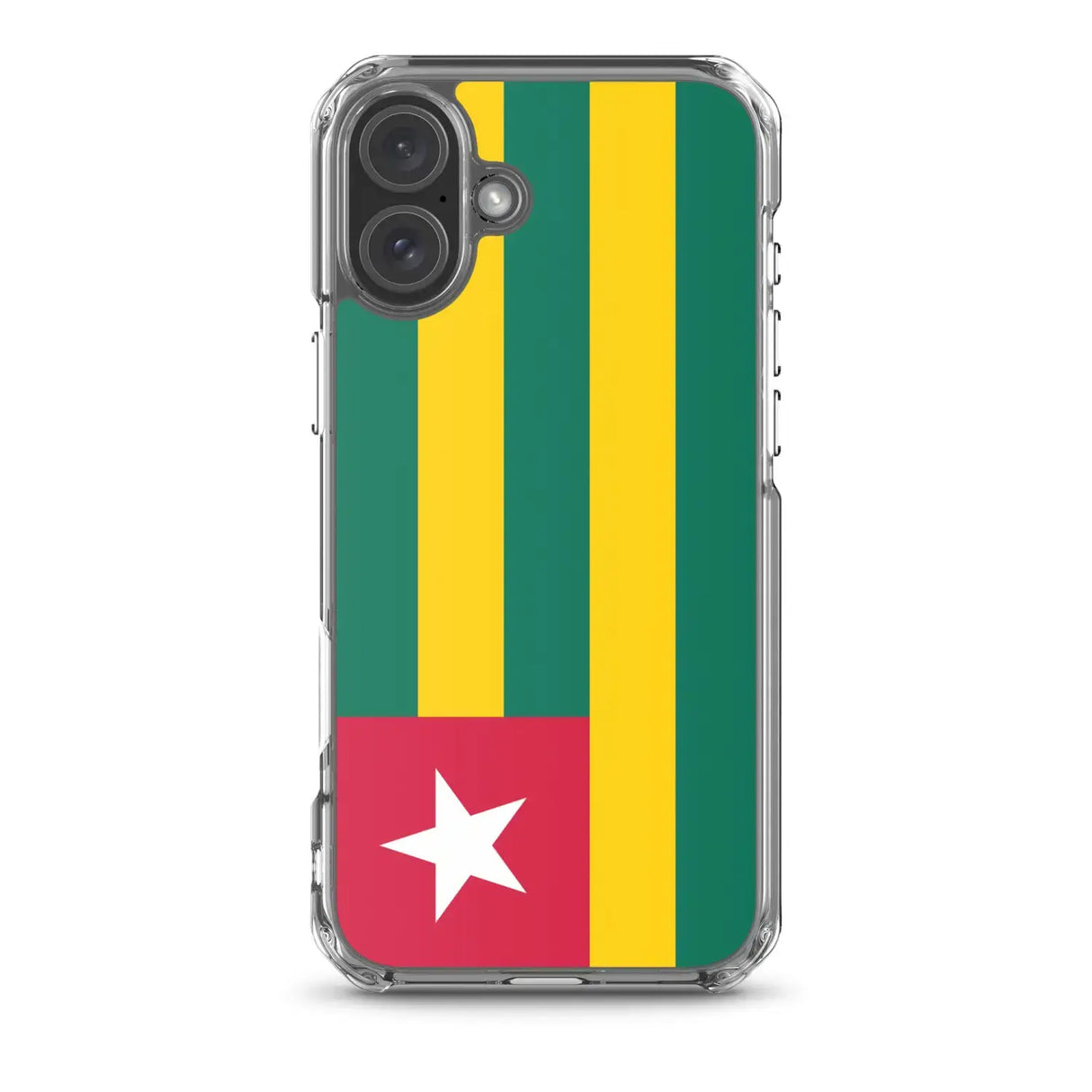 Coque iphone drapeau togo souple antichoc transparente