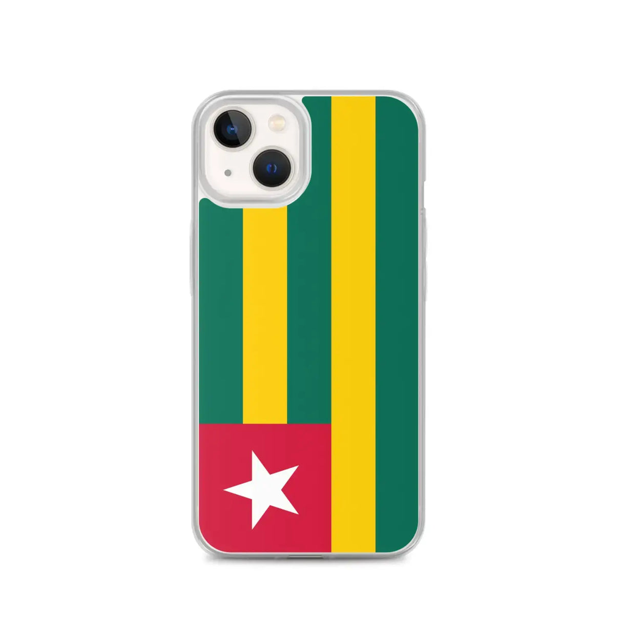 Coque iphone drapeau togo souple antichoc transparente