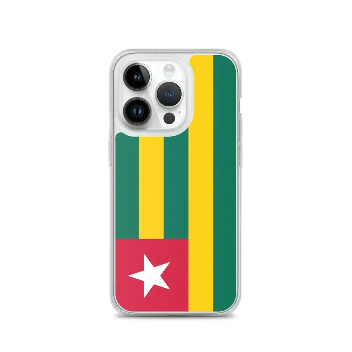 Coque iphone drapeau togo souple antichoc transparente