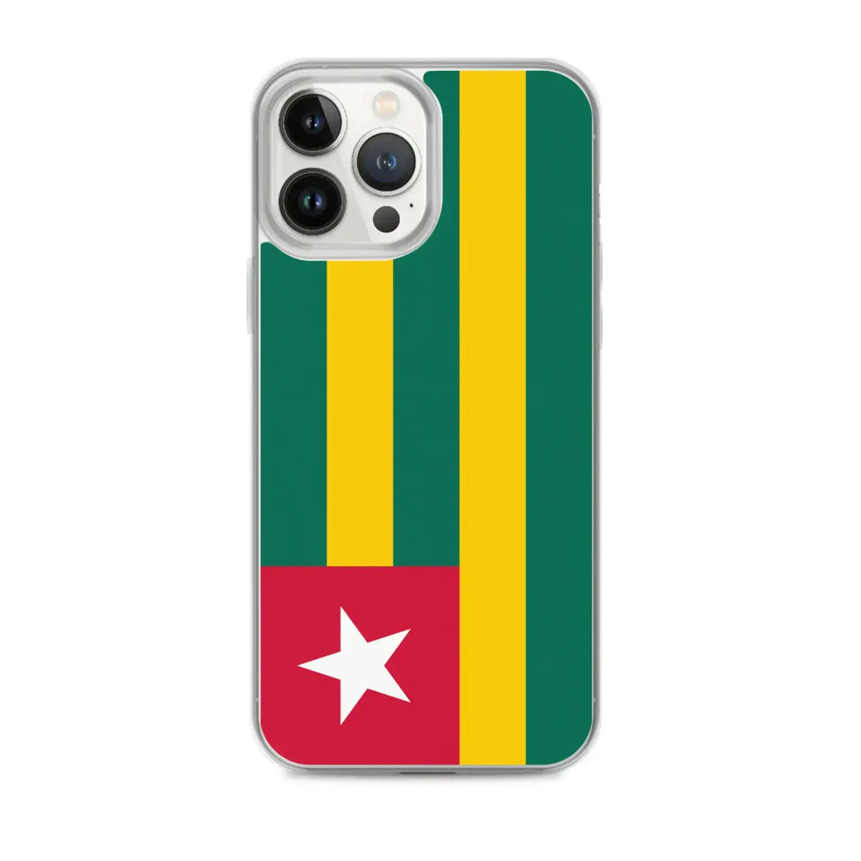 Coque iphone drapeau togo souple antichoc transparente