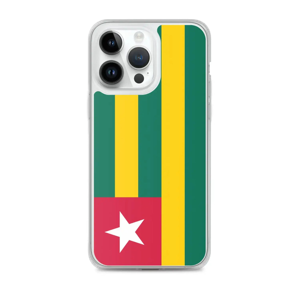 Coque iphone drapeau togo souple antichoc transparente