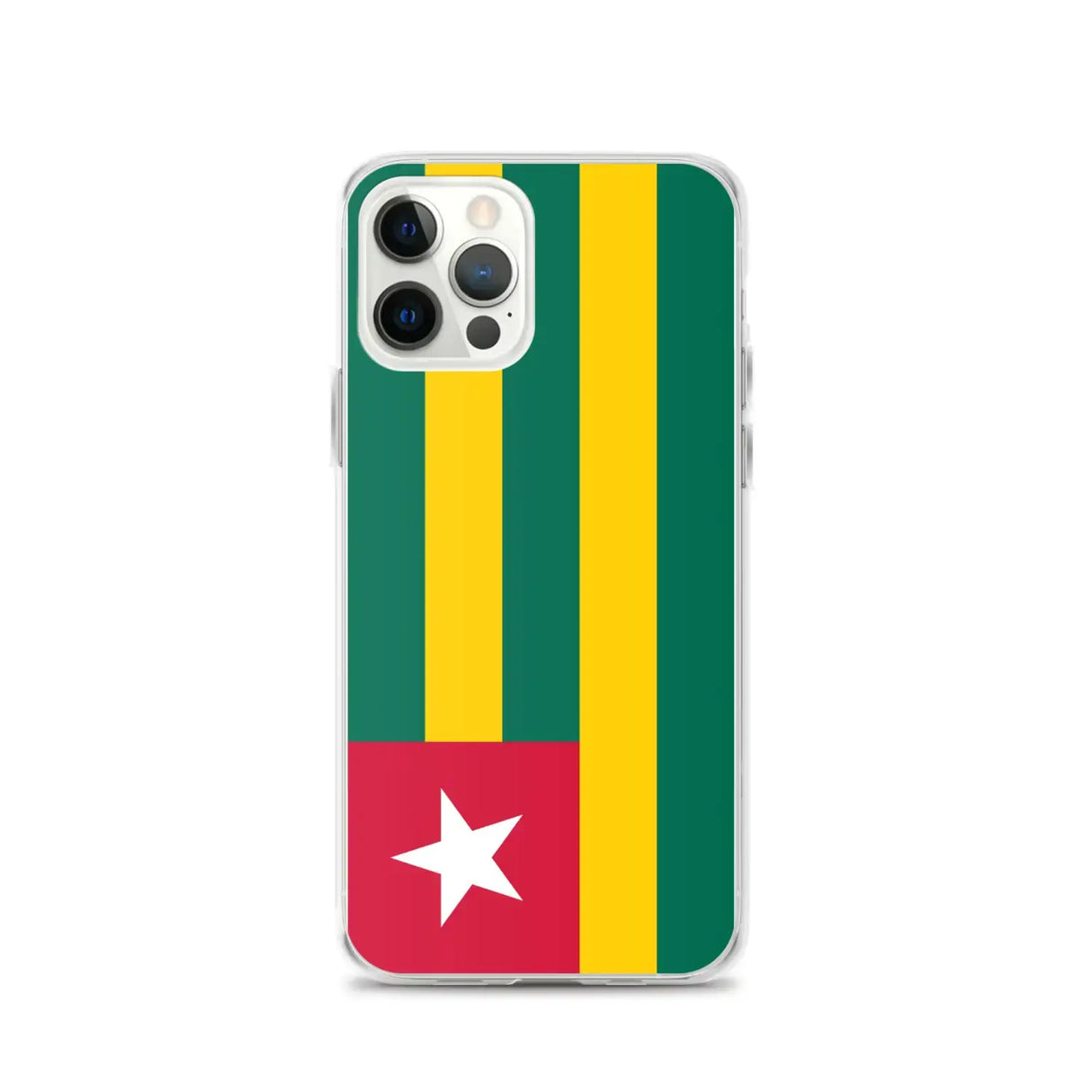Coque iphone drapeau togo souple antichoc transparente