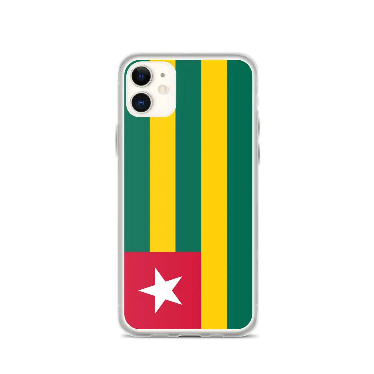 Coque iphone drapeau togo souple antichoc transparente
