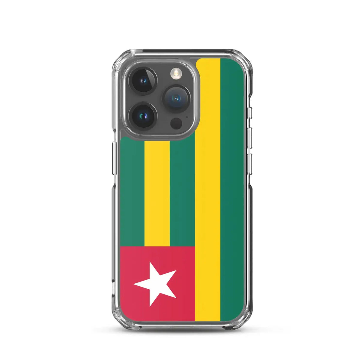 Coque iphone drapeau togo souple antichoc transparente
