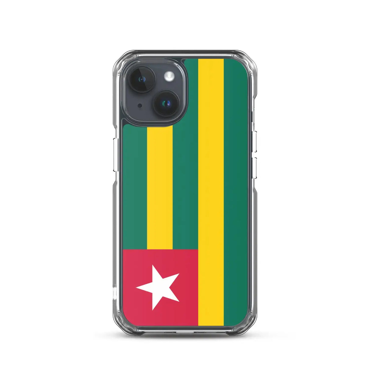 Coque iphone drapeau togo souple antichoc transparente