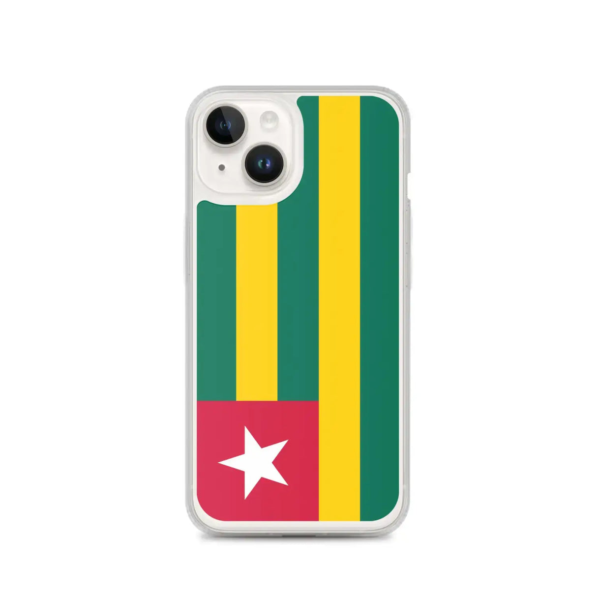 Coque iphone drapeau togo souple antichoc transparente