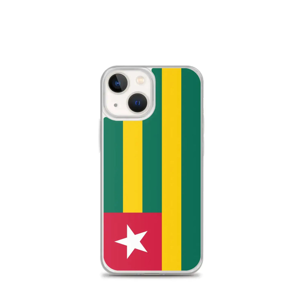 Coque iphone drapeau togo souple antichoc transparente