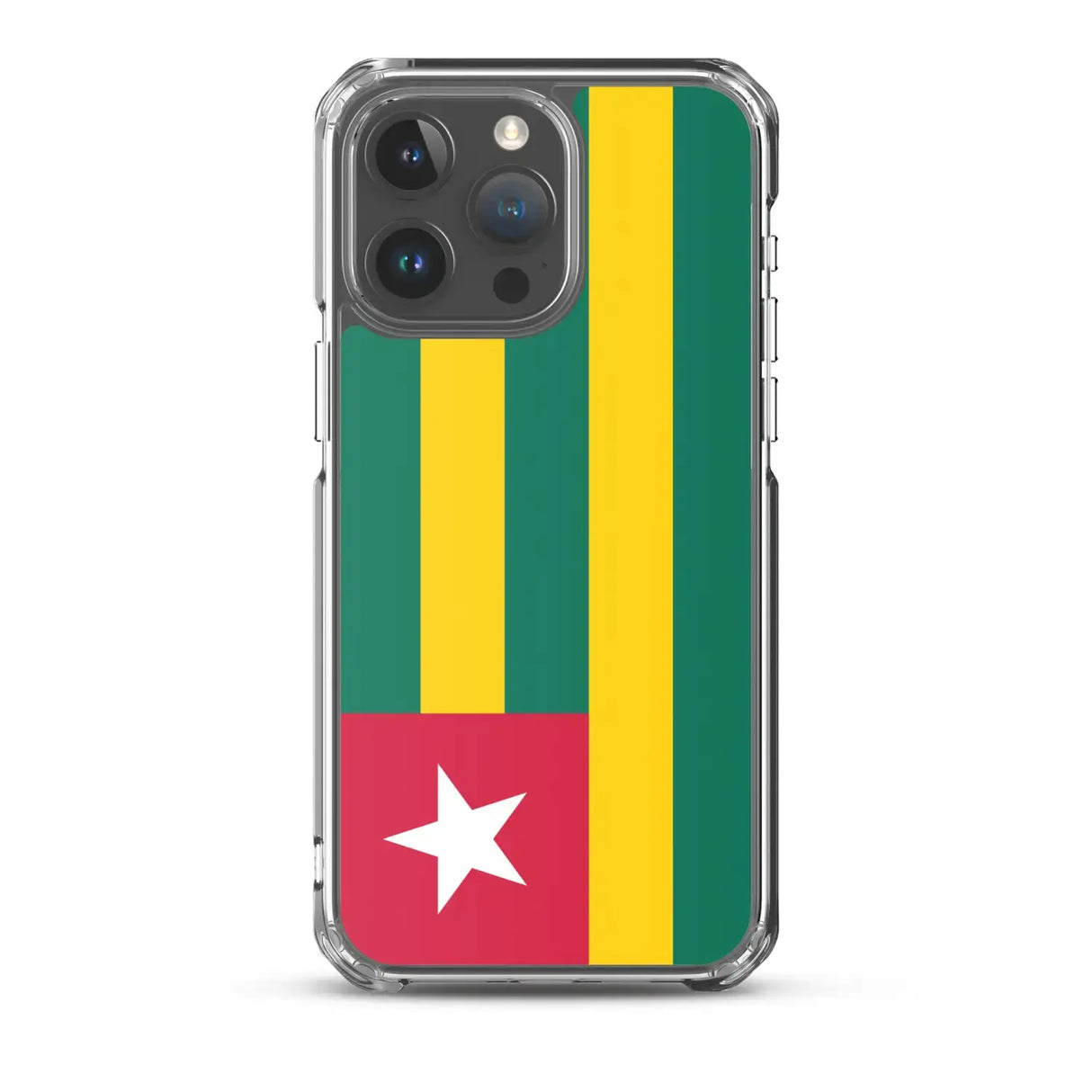 Coque iphone drapeau togo souple antichoc transparente