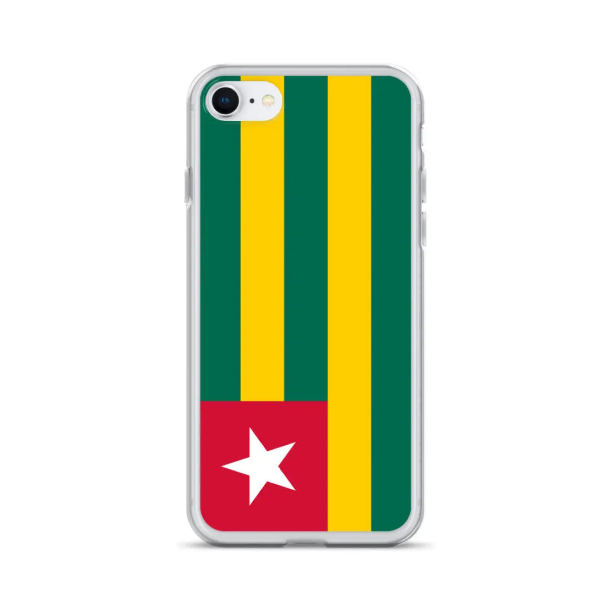 Coque iphone drapeau togo souple antichoc transparente