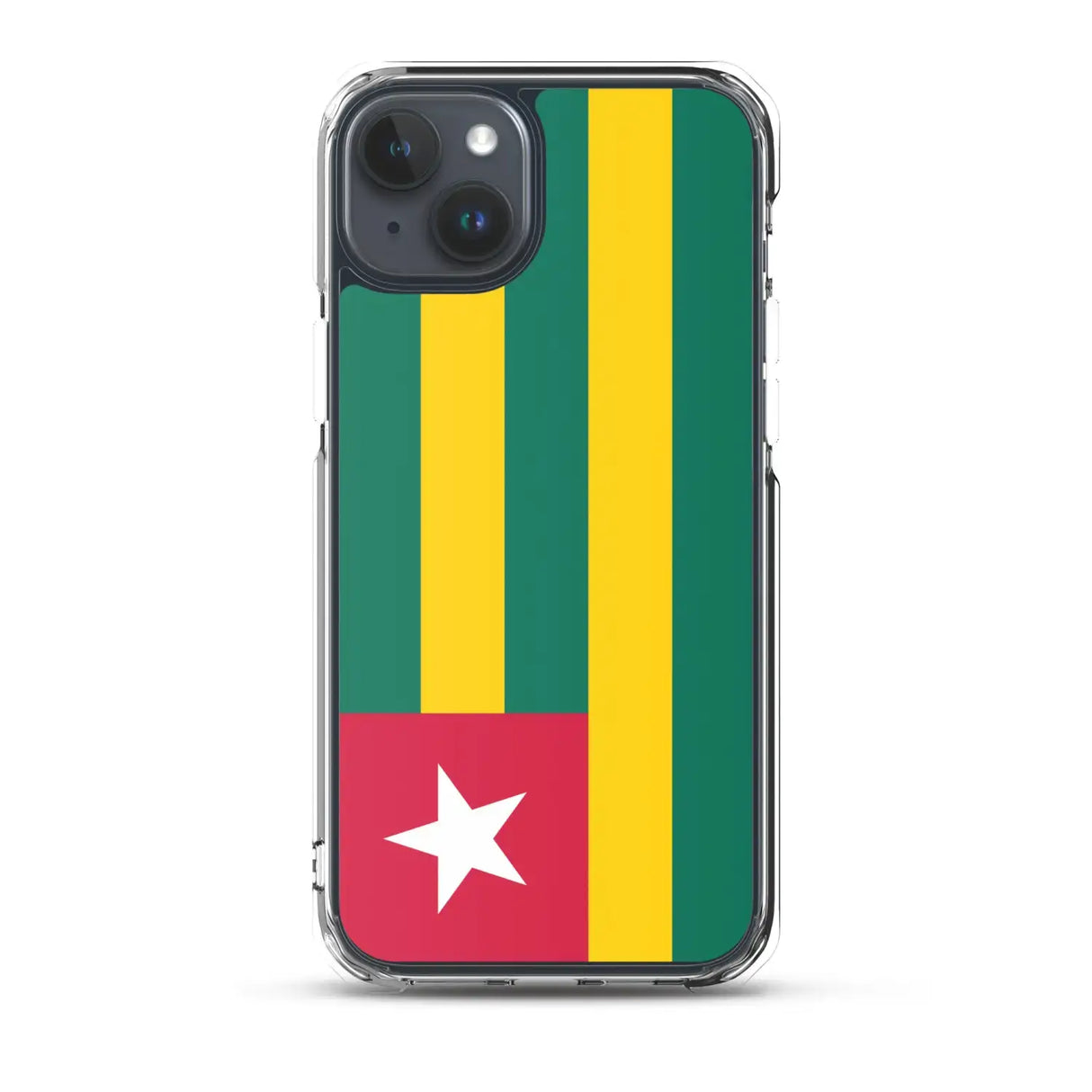 Coque iphone drapeau togo souple antichoc transparente
