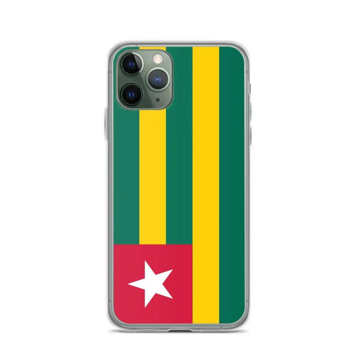Coque iphone drapeau togo souple antichoc transparente