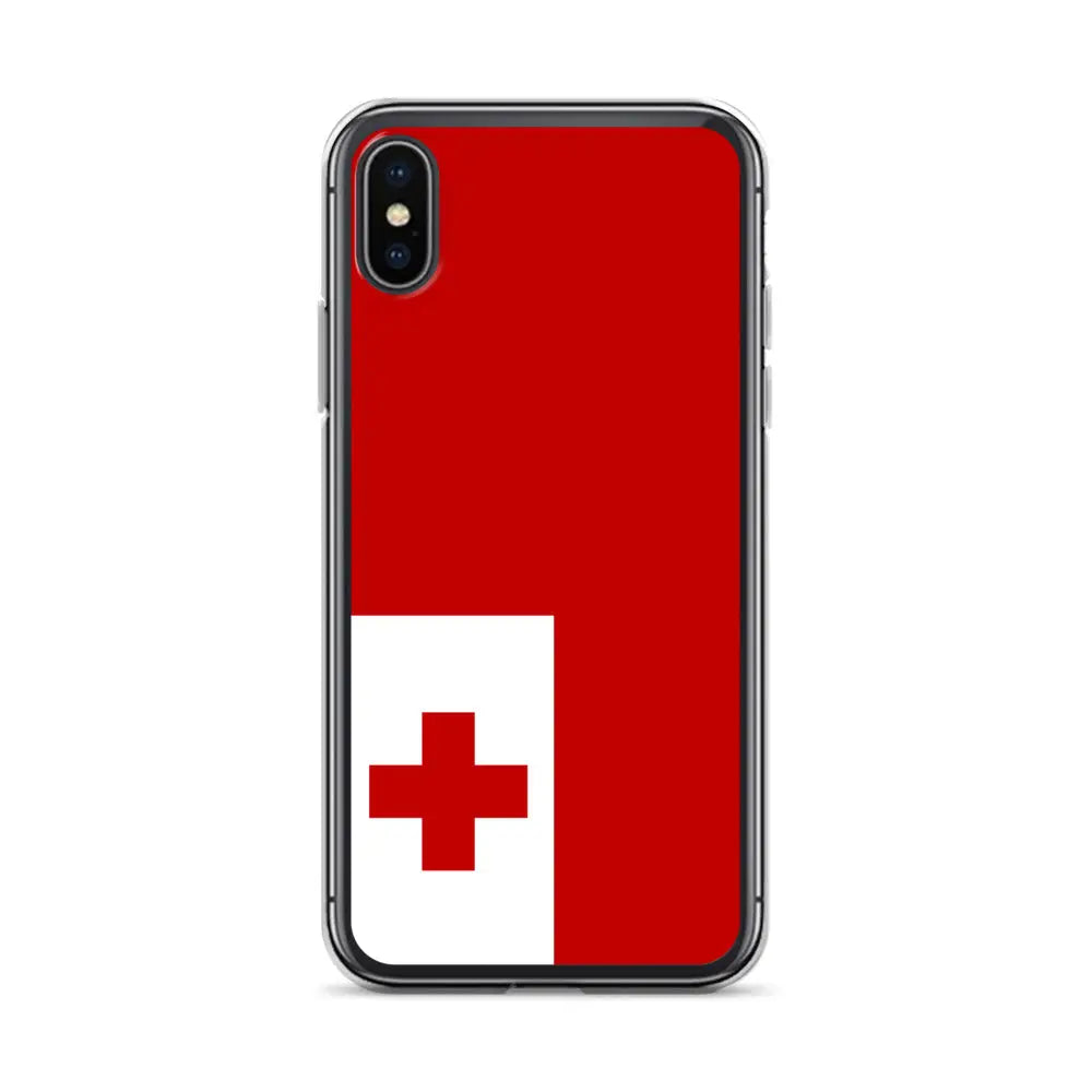 Coque iphone drapeau tonga souple antichoc transparente