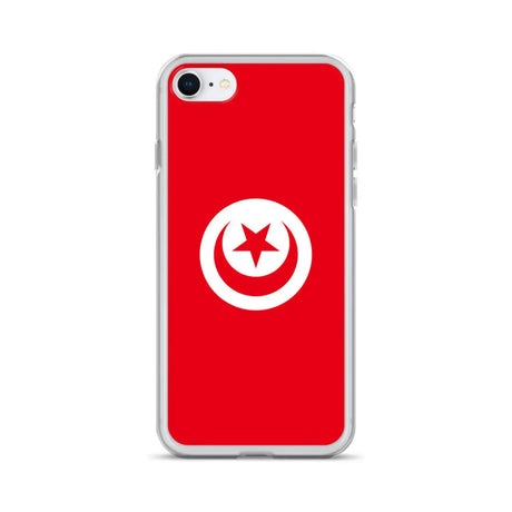 Coque iphone drapeau tunisie souple transparente antichoc