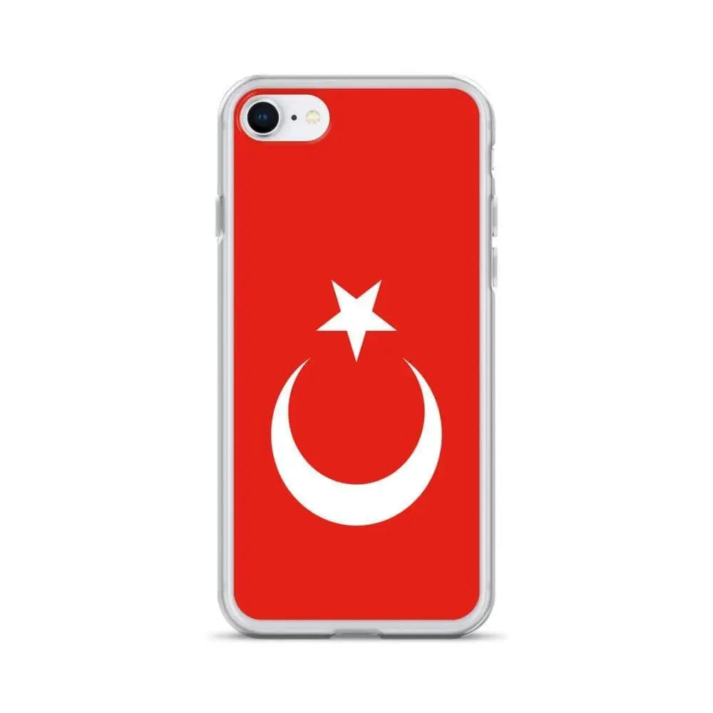Coque iphone drapeau turquie souple antichoc transparente