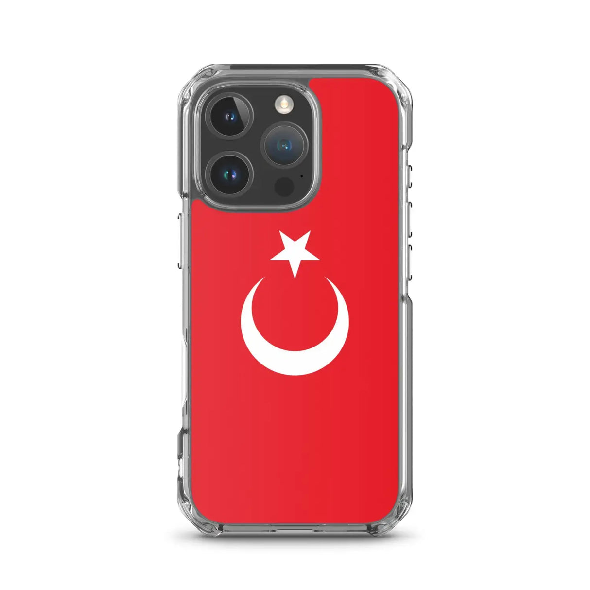 Coque iphone drapeau turquie souple antichoc transparente