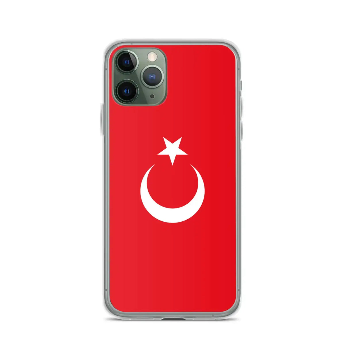 Coque iphone drapeau turquie souple antichoc transparente