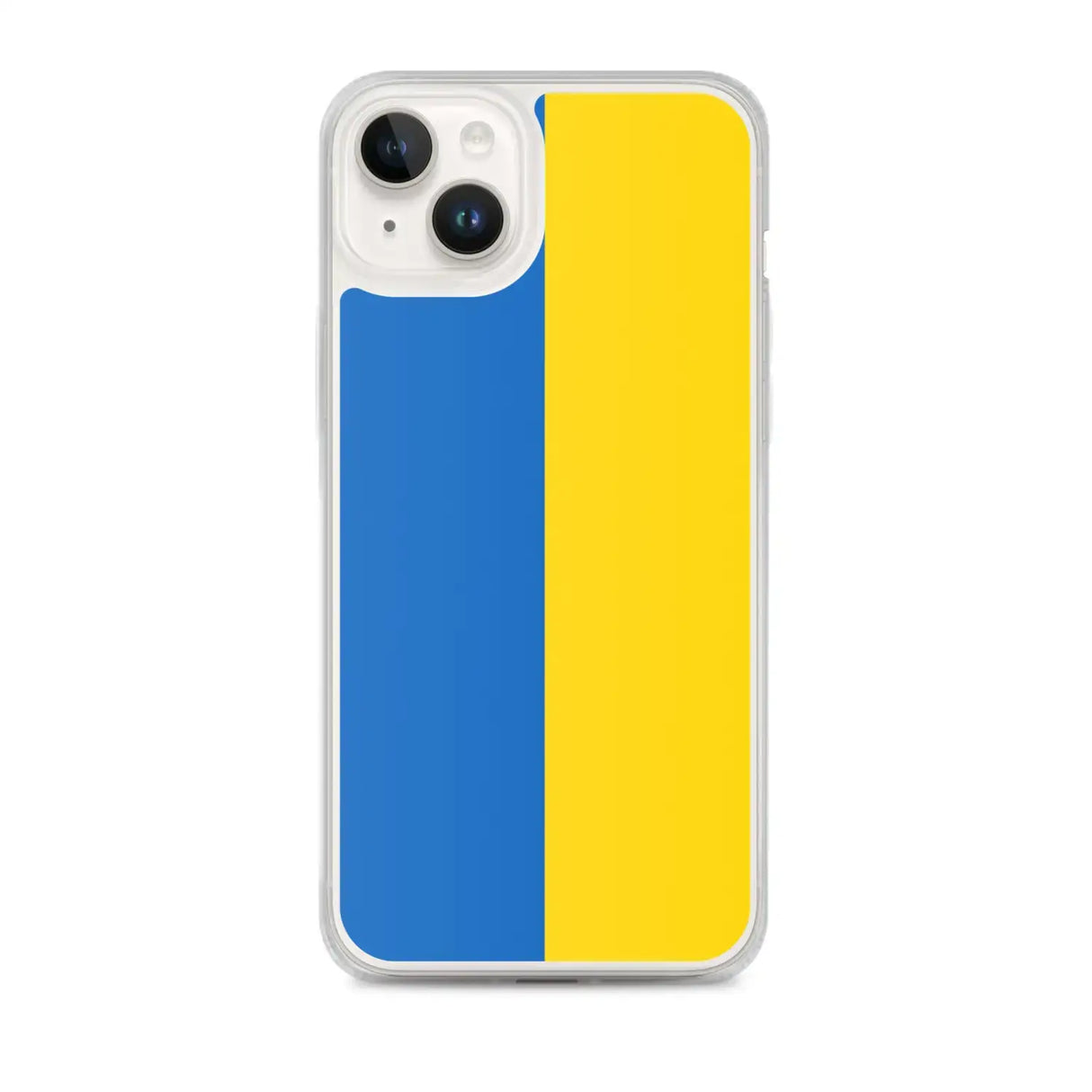 Coque iphone drapeau ukraine souple antichoc transparente