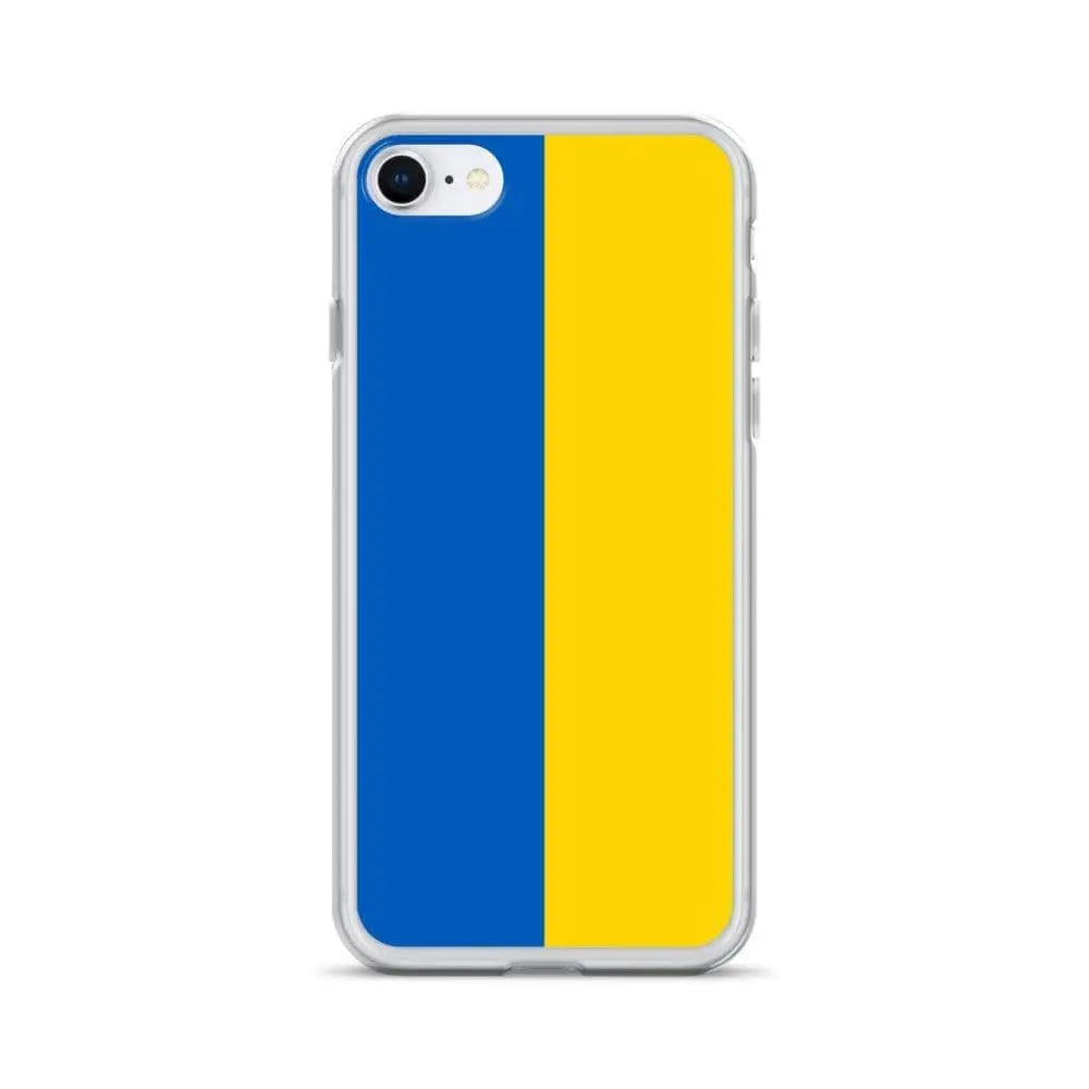 Coque iphone drapeau ukraine souple antichoc transparente