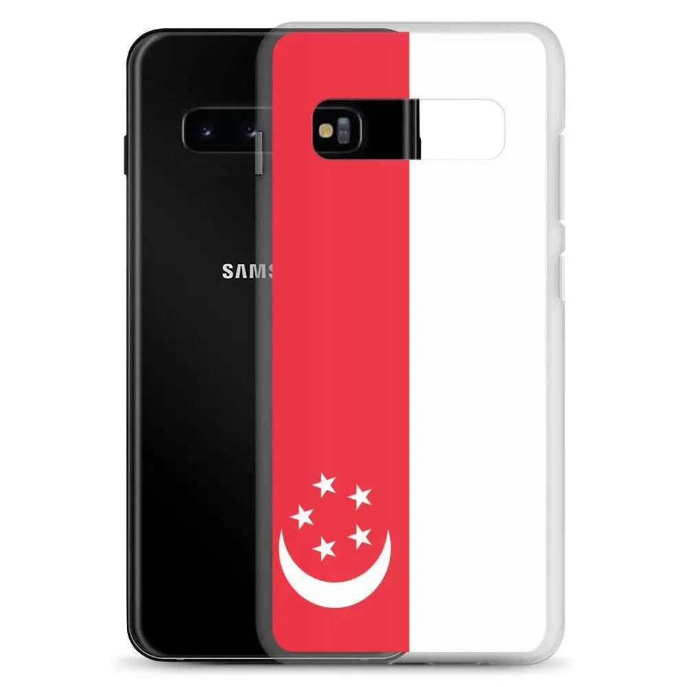 Coque samsung drapeau singapour souple antichoc silicone