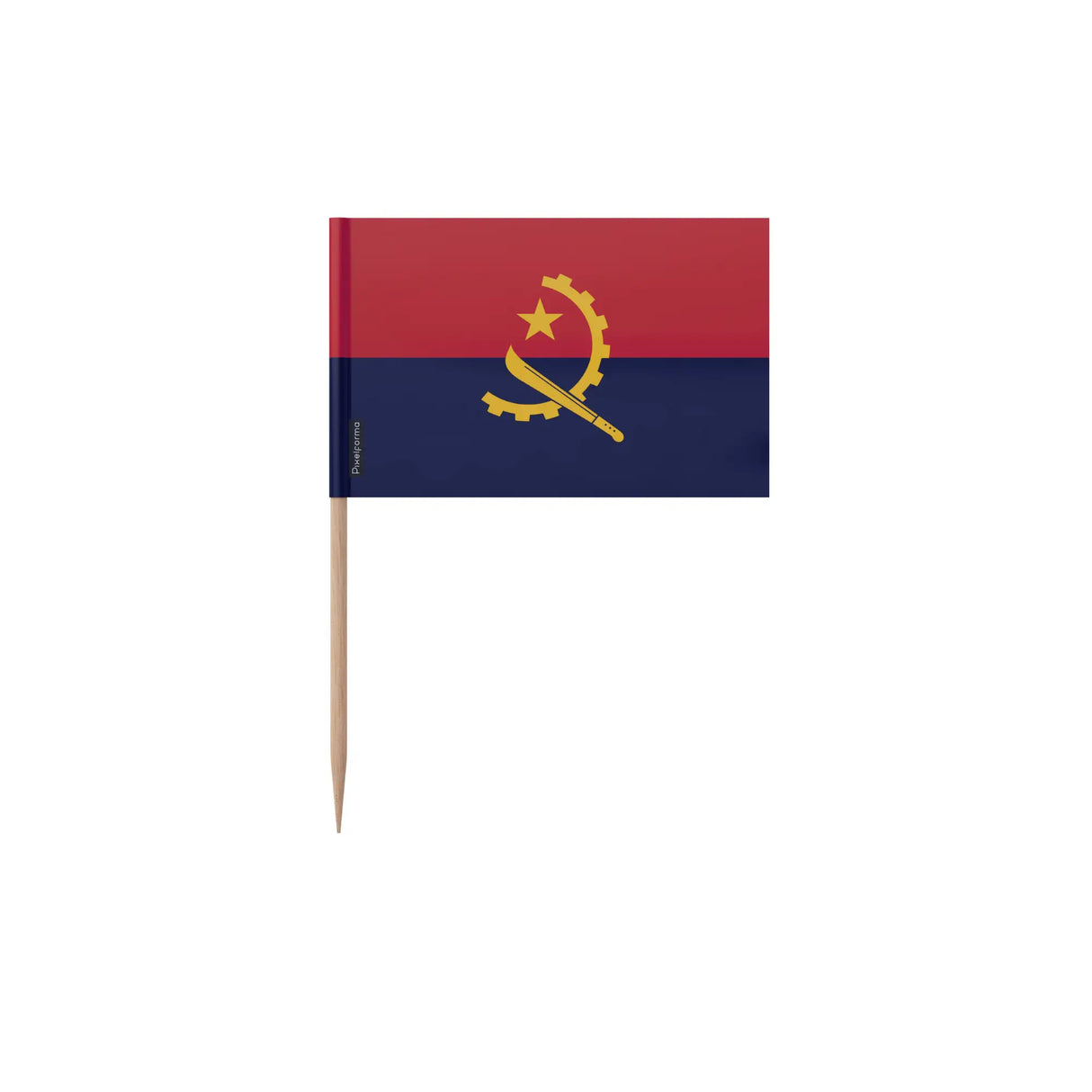 Cure-dents drapeau angola plastique adhésif bâton bambou
