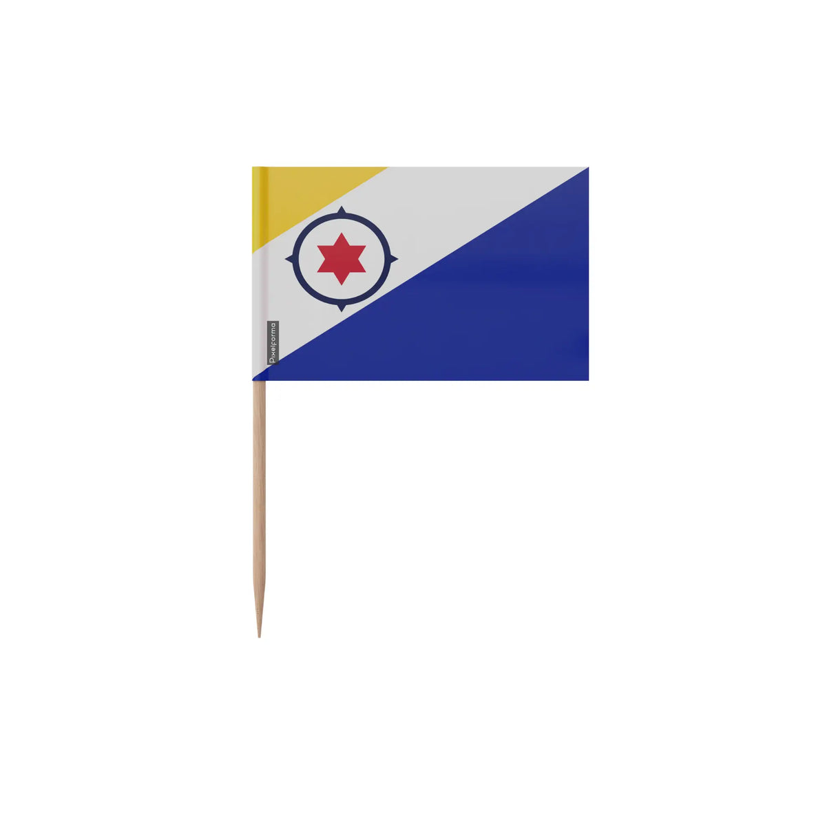 Cure-dents drapeau bonaire bambou plastique adhésif