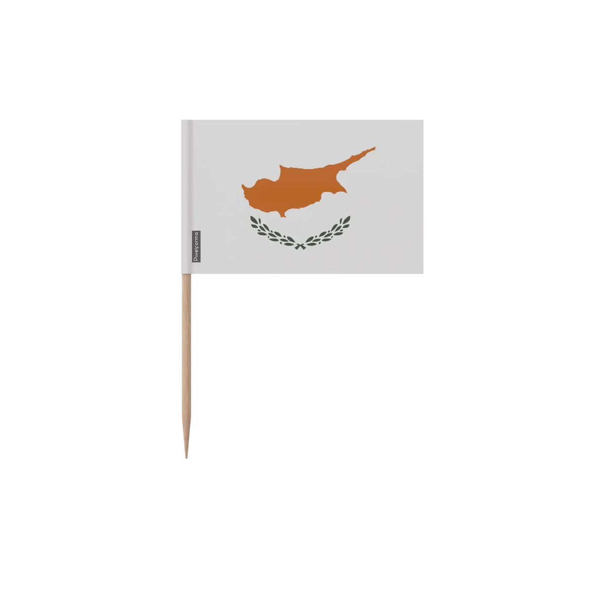 Cure-dents drapeau chypre plastique adhésif bambou