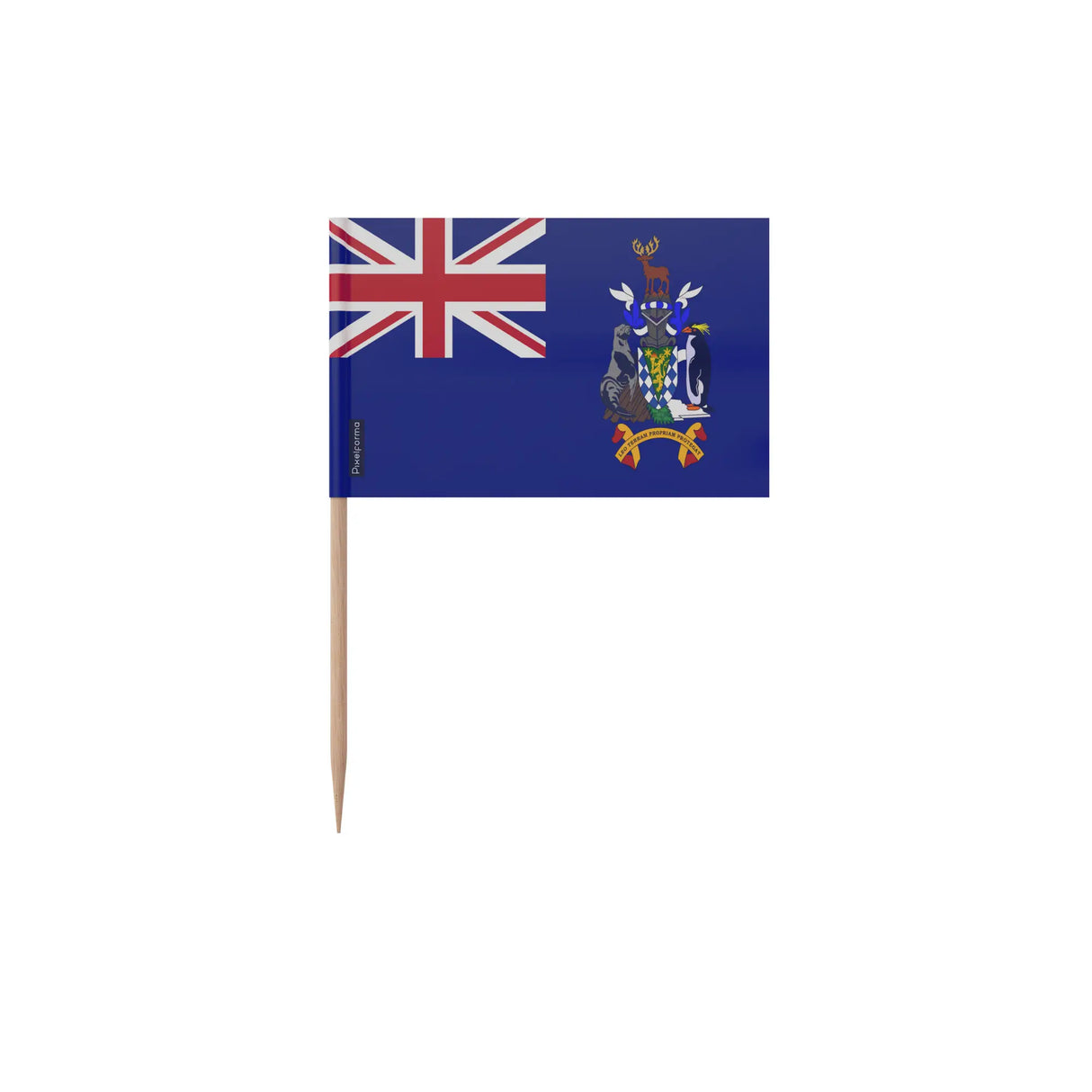 Cure-dents drapeau géorgie du sud plastique bâton bambou