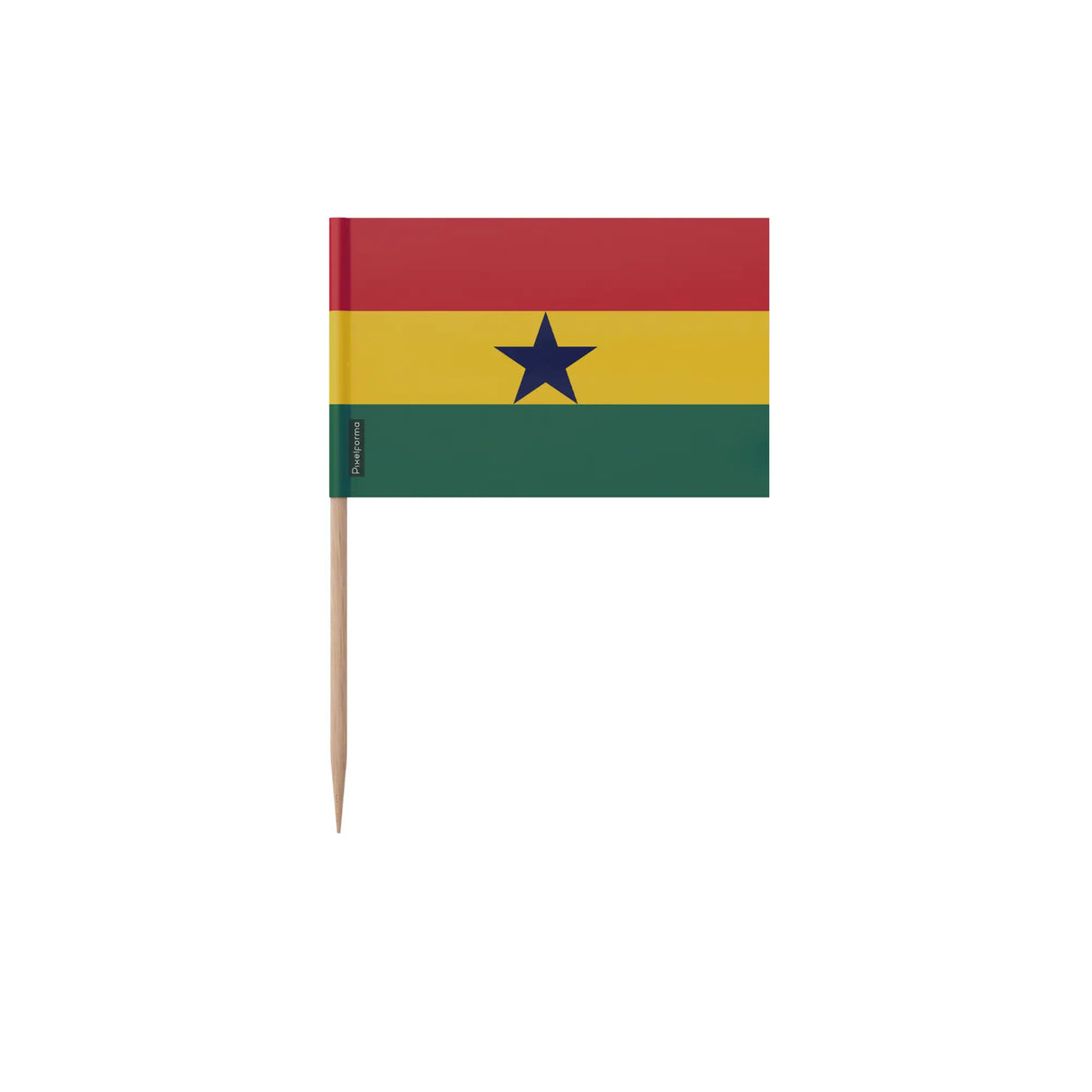 Cure-dents drapeau ghana plastique adhésif bâton bambou