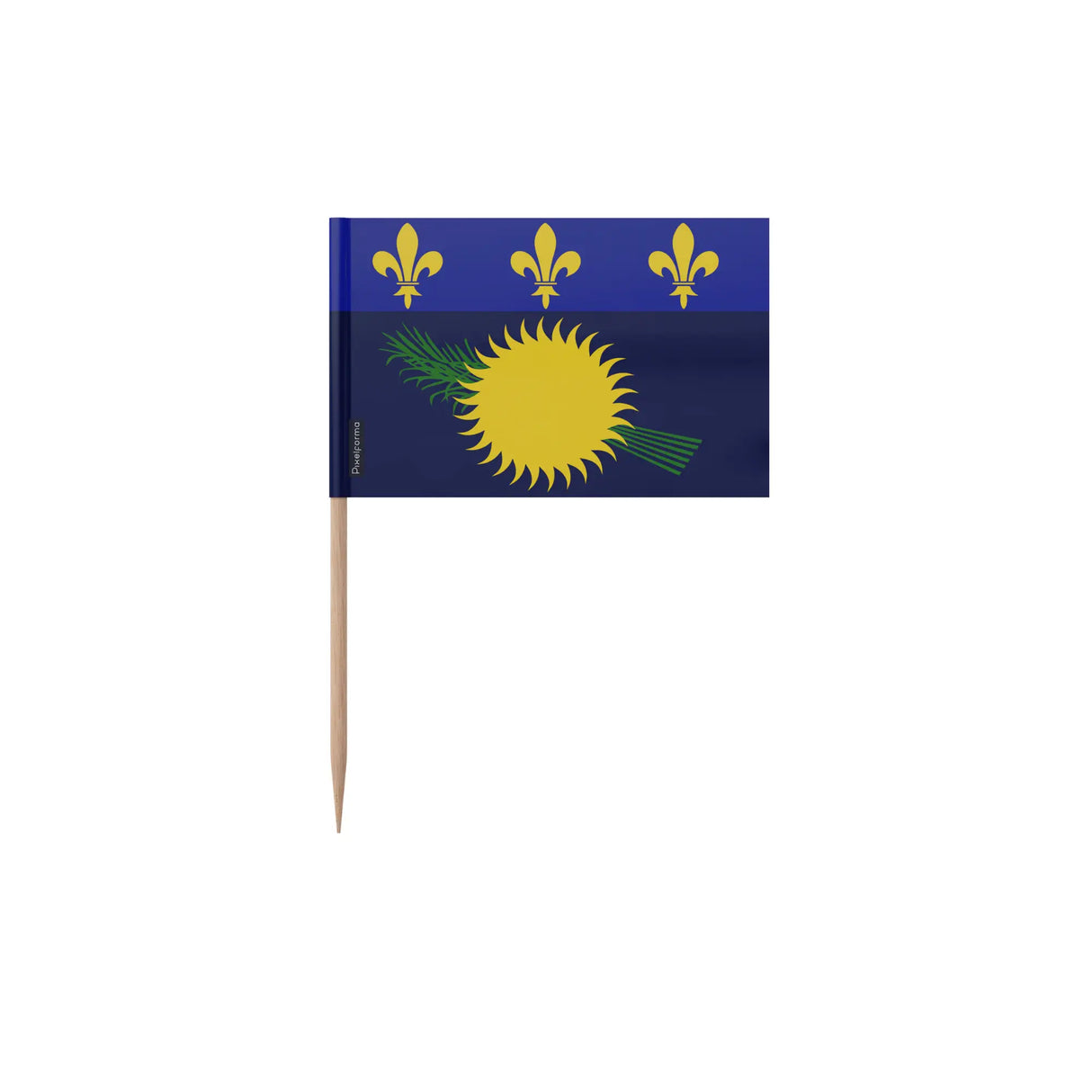 Cure-dents drapeau guadeloupe plastique bâton bambou