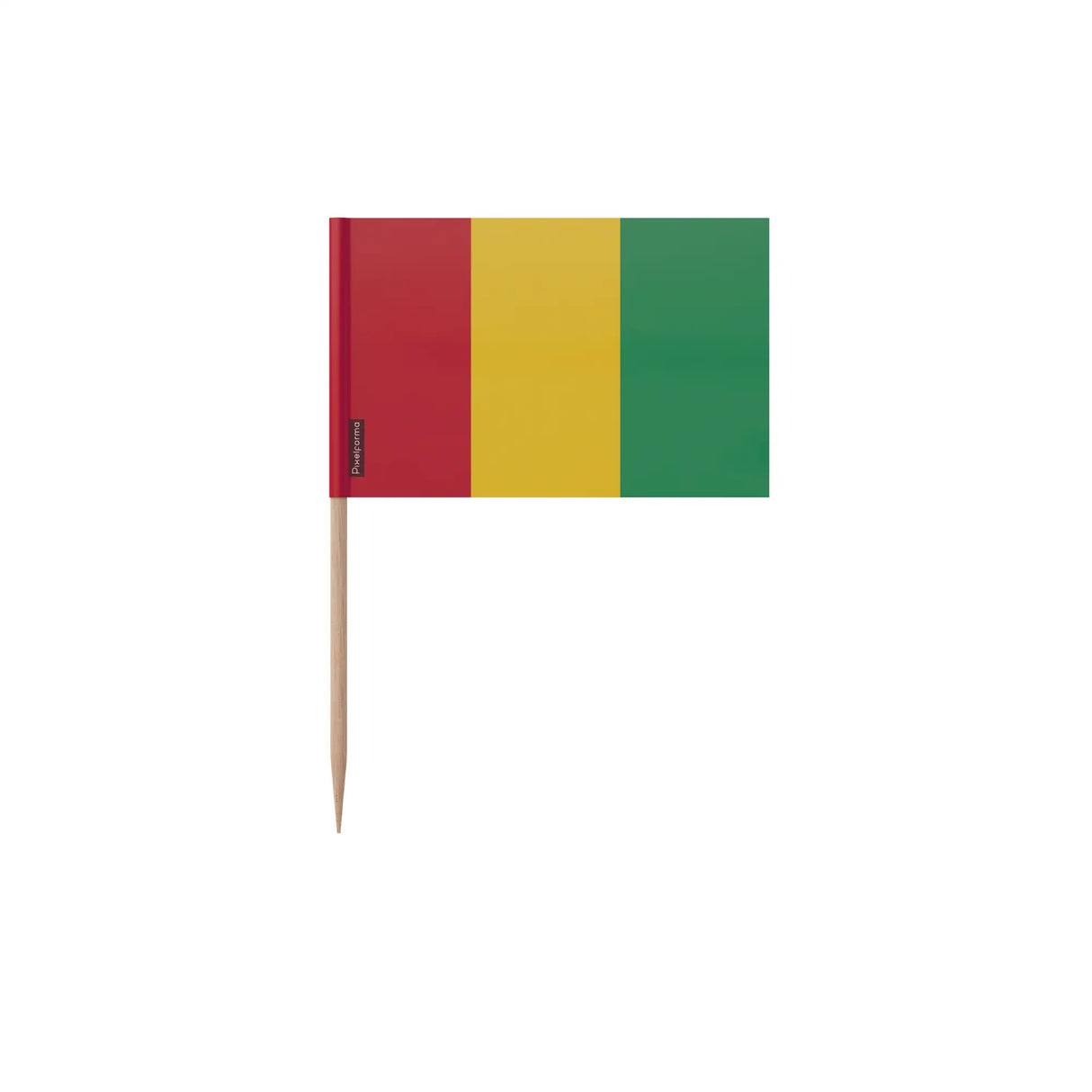 Cure-dents drapeau guinée plastique adhésif bâton bambou