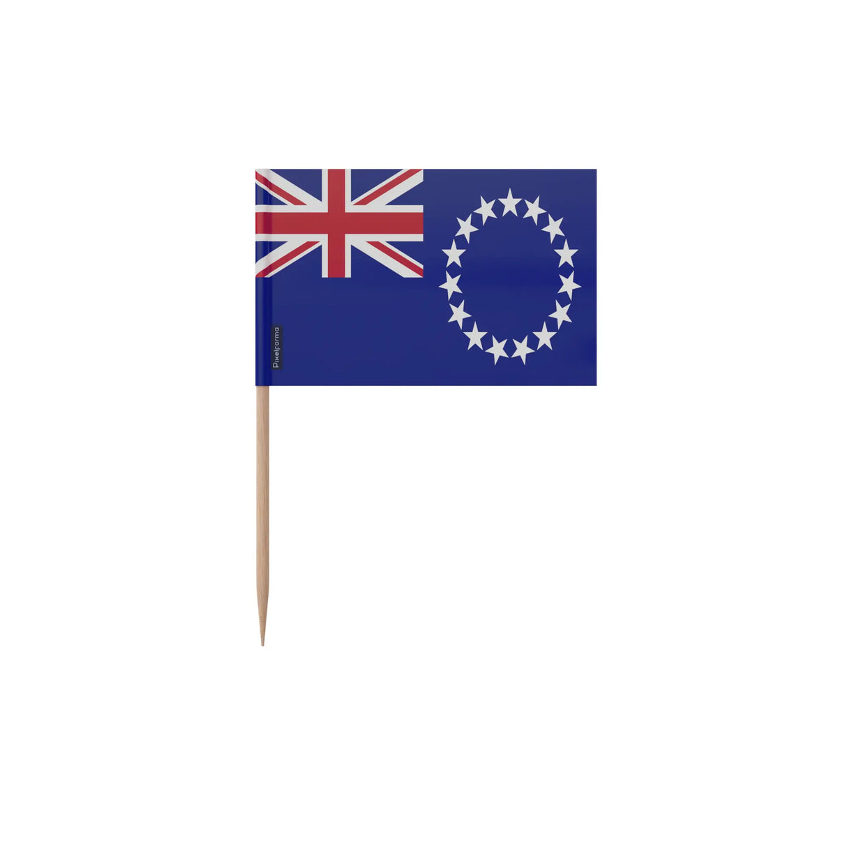 Cure-dents drapeau îles cook plastique adhésif bambou