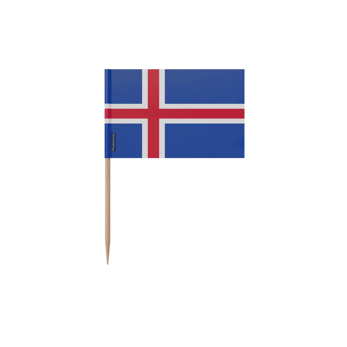 Cure-dents drapeau islande plastique adhésif bambou festif