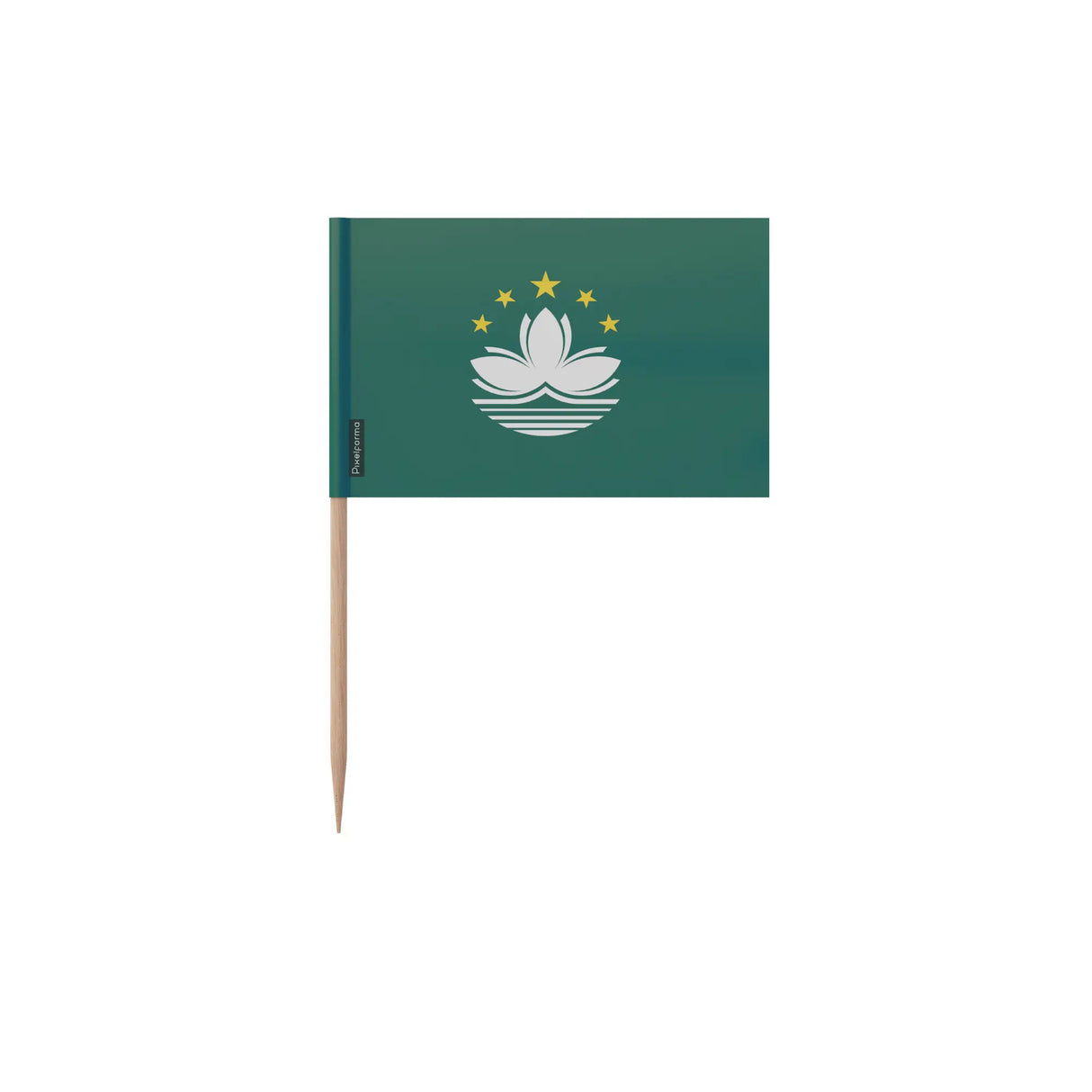 Cure-dents drapeau macao plastique adhésif bâton bambou