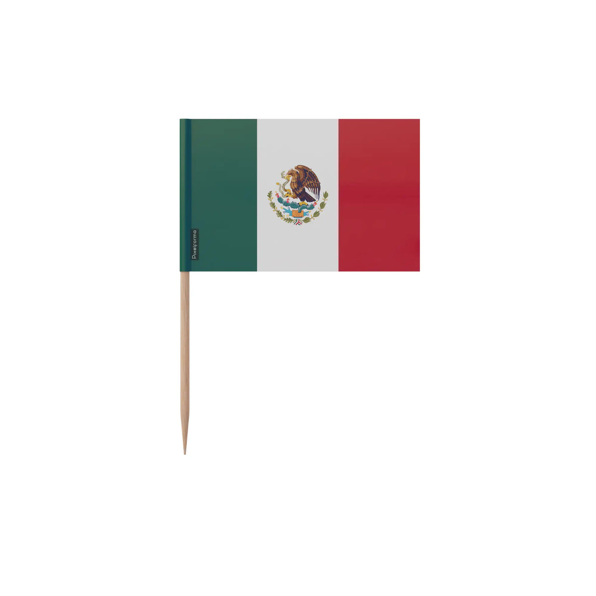 Cure-dents drapeau mexique plastique adhésif bambou