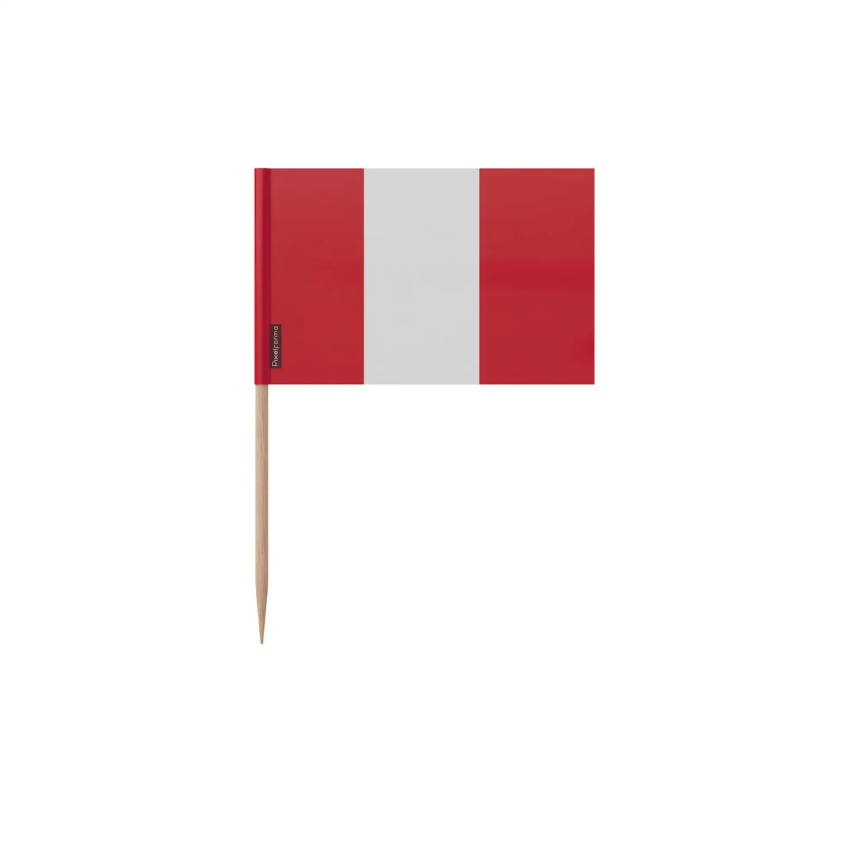 Cure-dents drapeau pérou bambou plastique adhésif