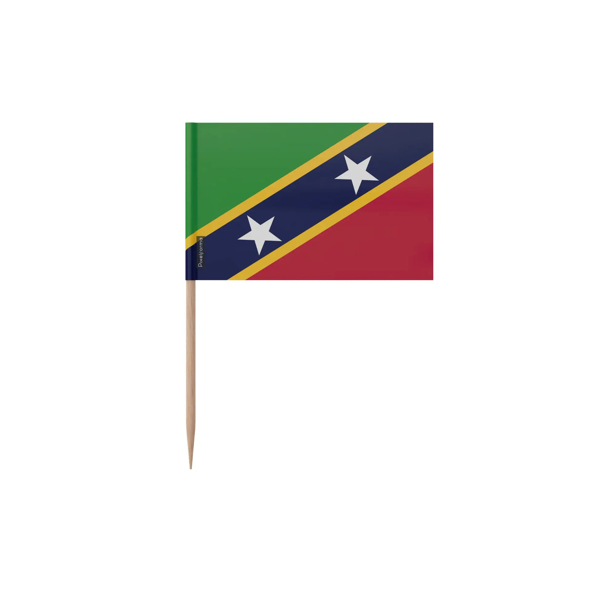 Cure-dents drapeau saint-christophe-et-niévès bambou plastique