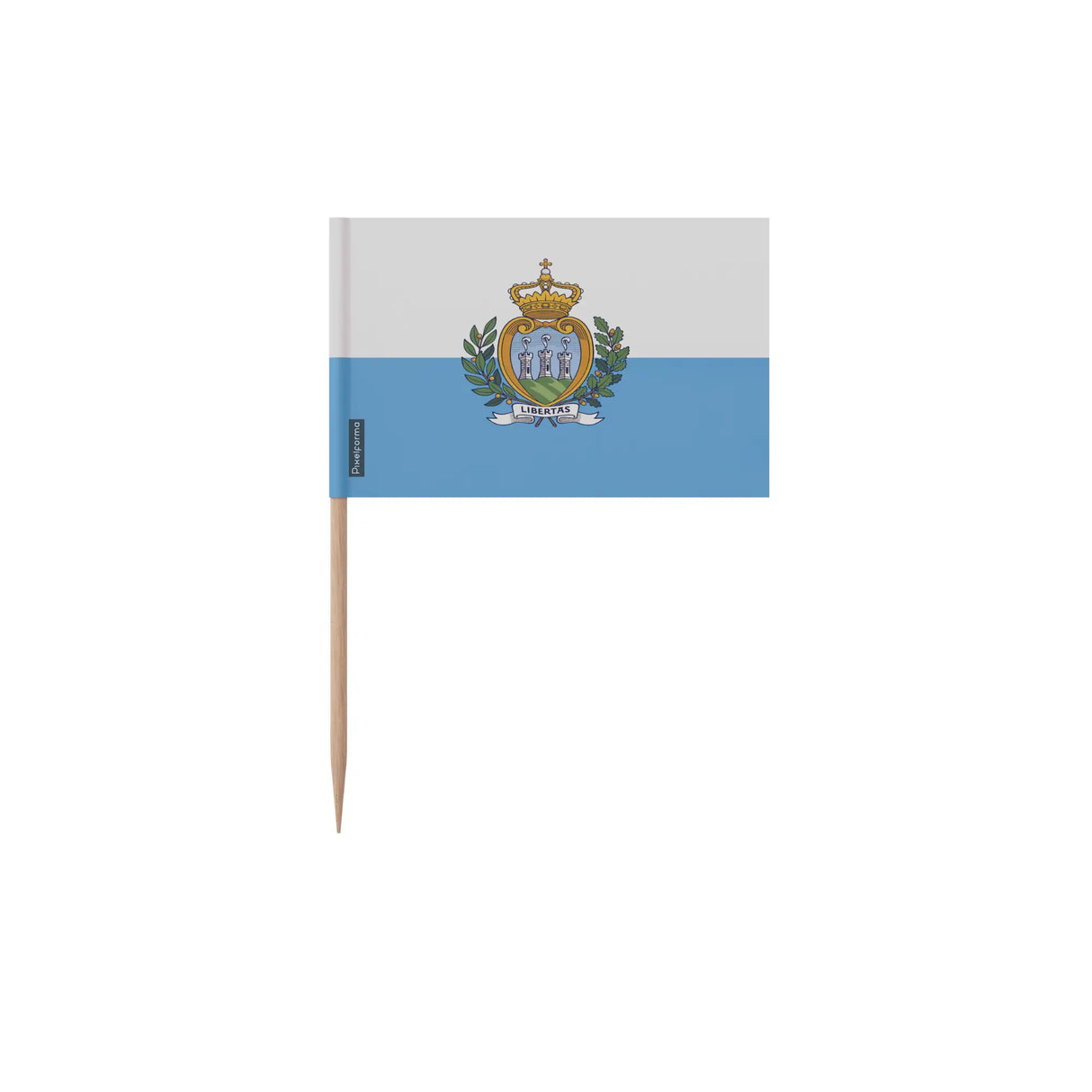 Cure-dents drapeau saint-marin plastique bâton bambou