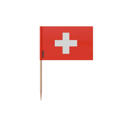 Cure-dents drapeau suisse plastique adhésif bâton bambou