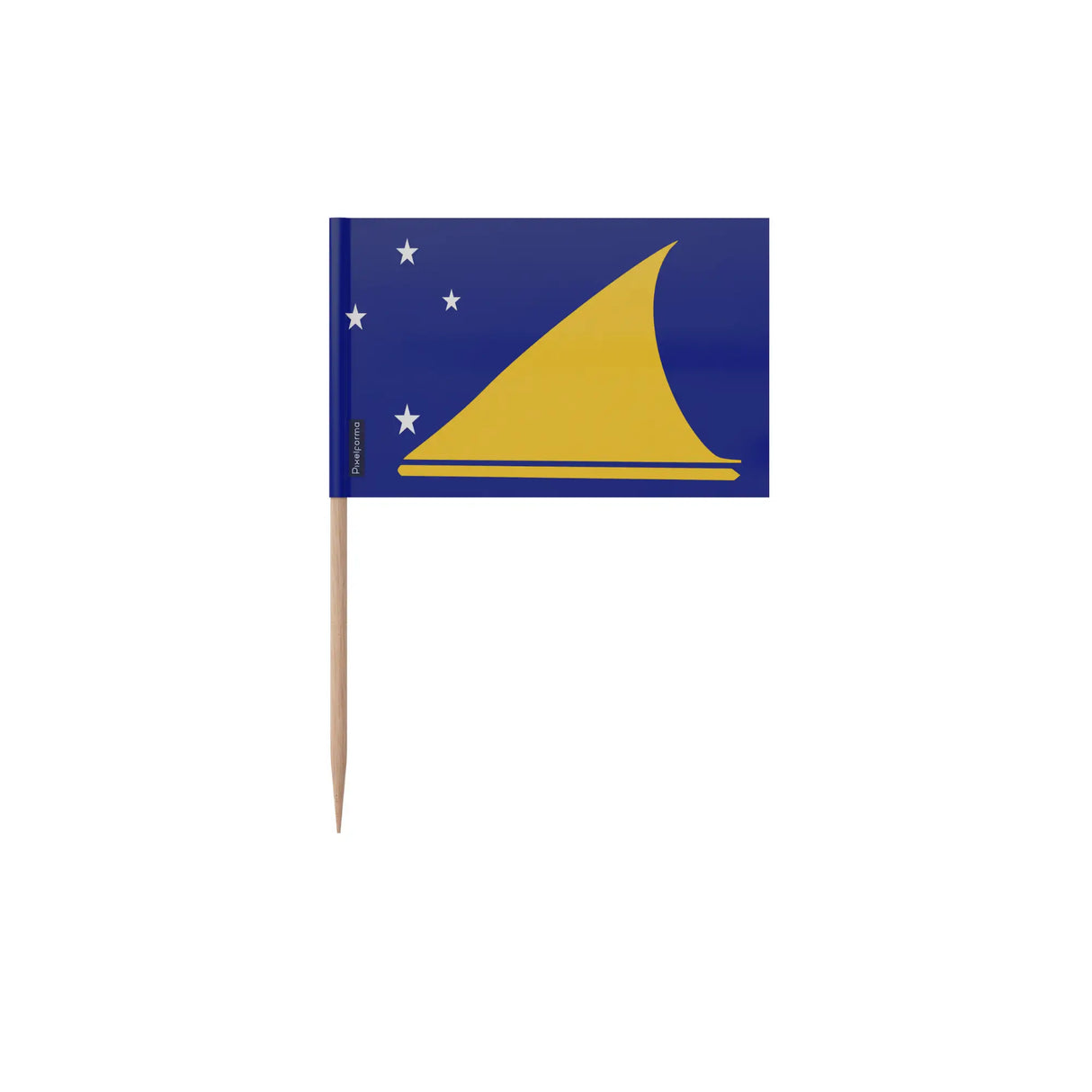 Cure-dents drapeau tokelau plastique adhésif bâton bambou