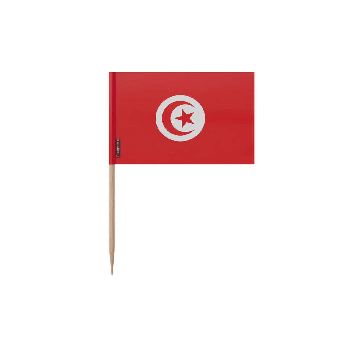 Cure-dents drapeau tunisie plastique adhésif bâton bambou