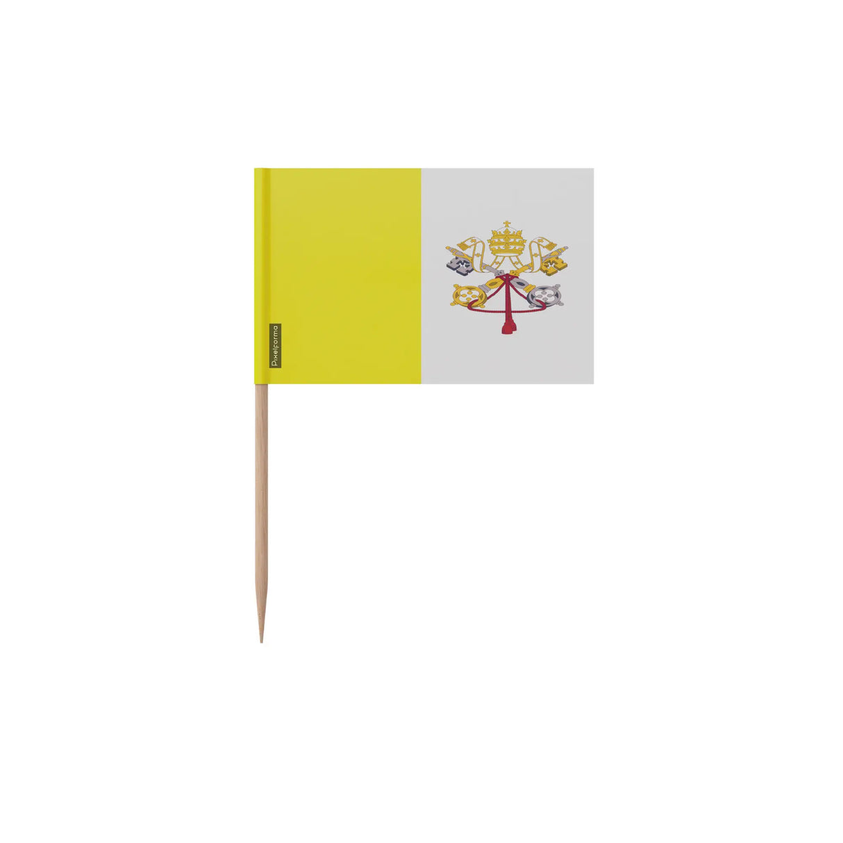 Cure-dents drapeau vatican plastique adhésif bâton bambou