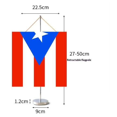 Fanion Table Drapeau Porto Rico en Polyester