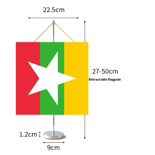 Fanion Table Drapeau Birmanie en Polyester