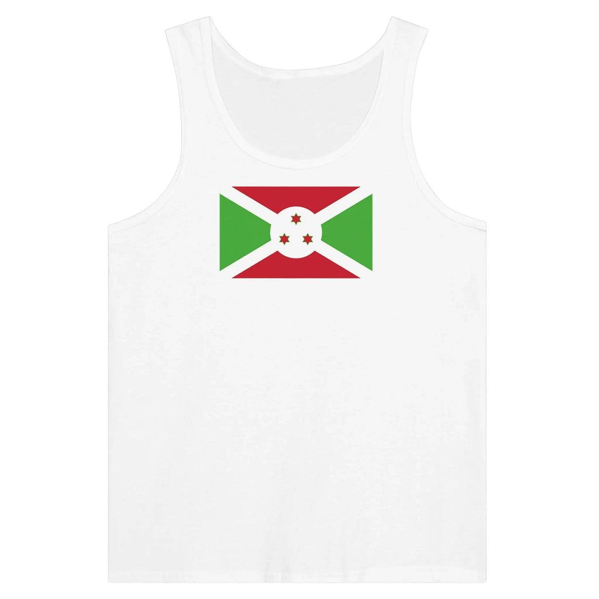 Débardeur drapeau burundi tissu léger couleurs résistantes