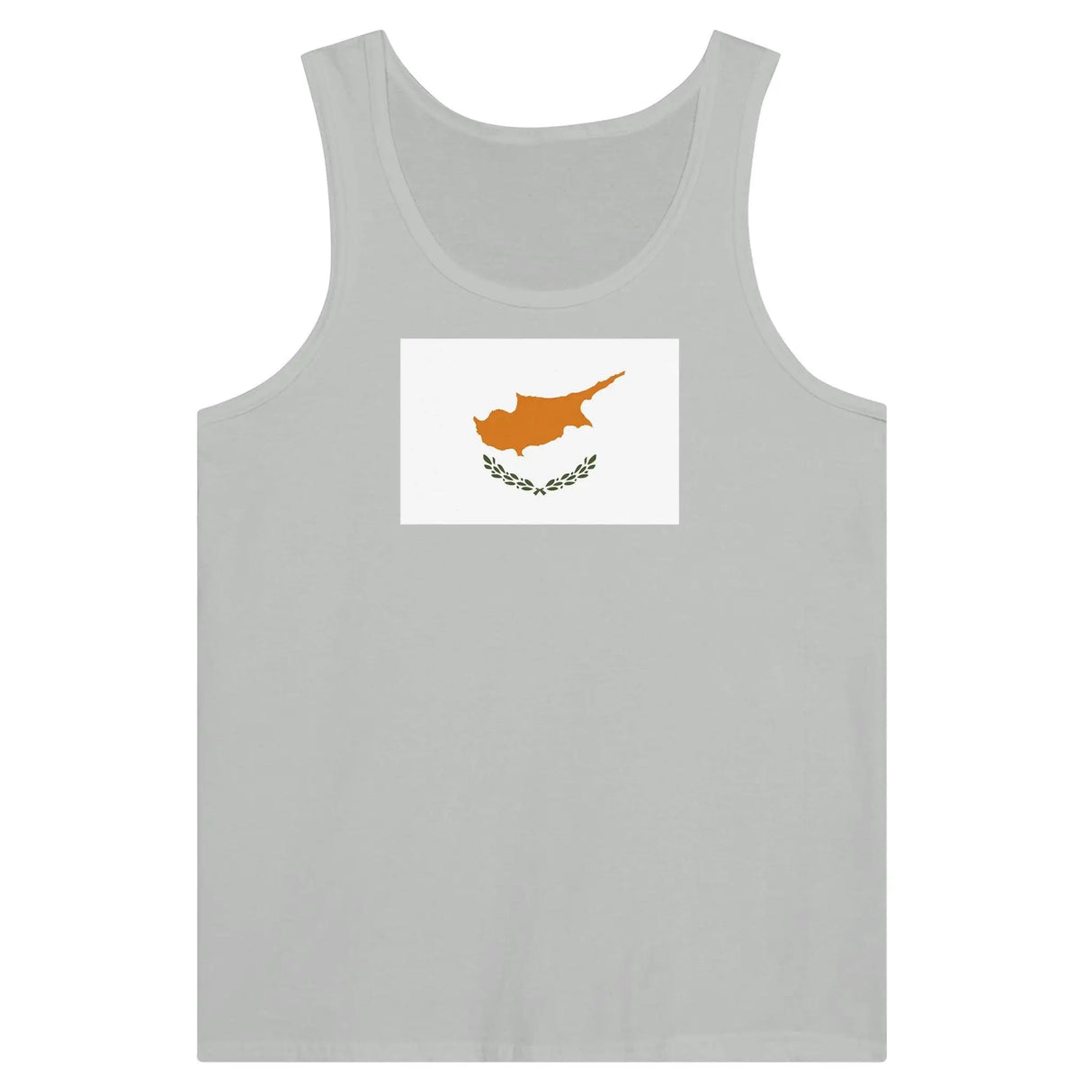 Débardeur drapeau chypre filé à l’anneau tissu léger