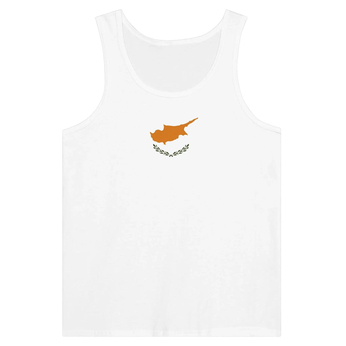 Débardeur drapeau chypre filé à l’anneau tissu léger