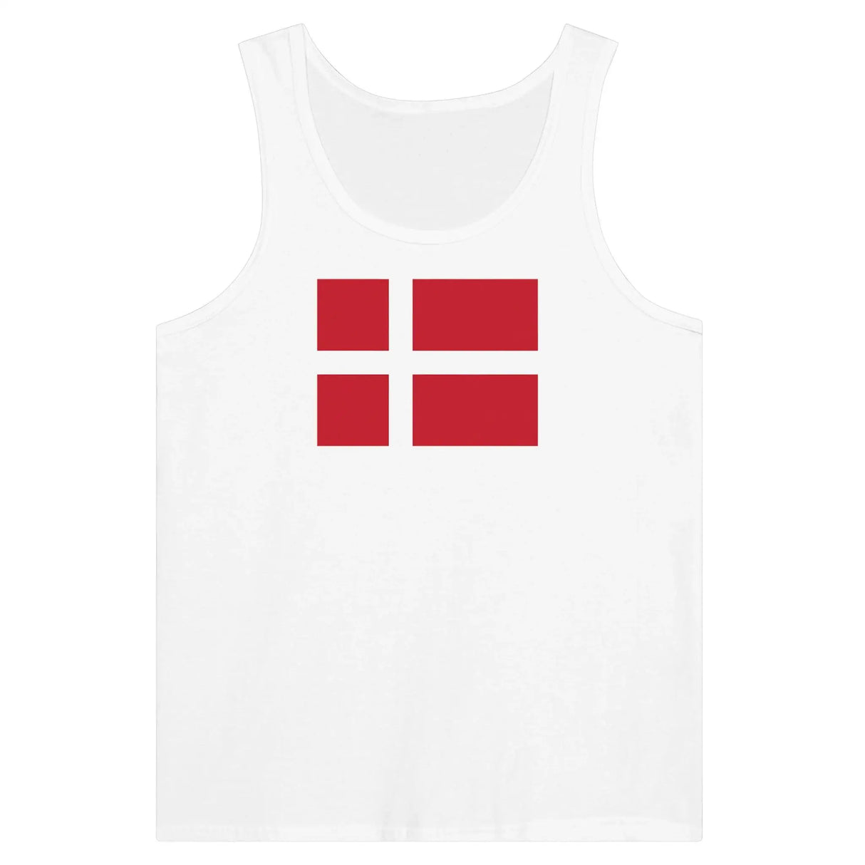 Débardeur drapeau danemark tissu léger filé à l’anneau