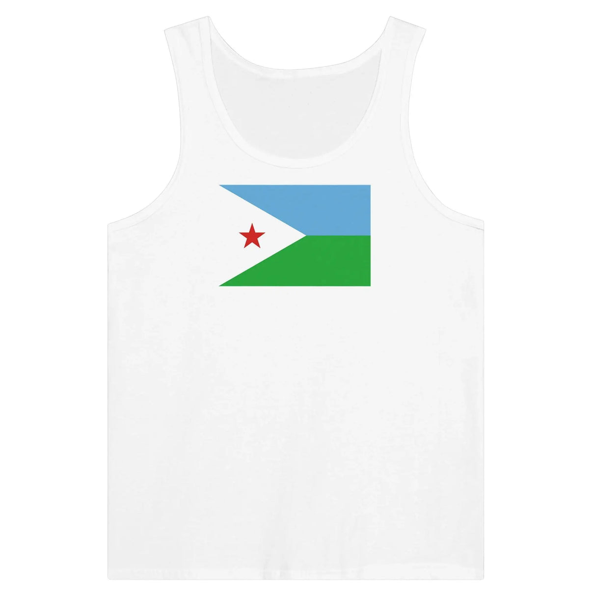 Débardeur drapeau djibouti tissu léger filé à l’anneau