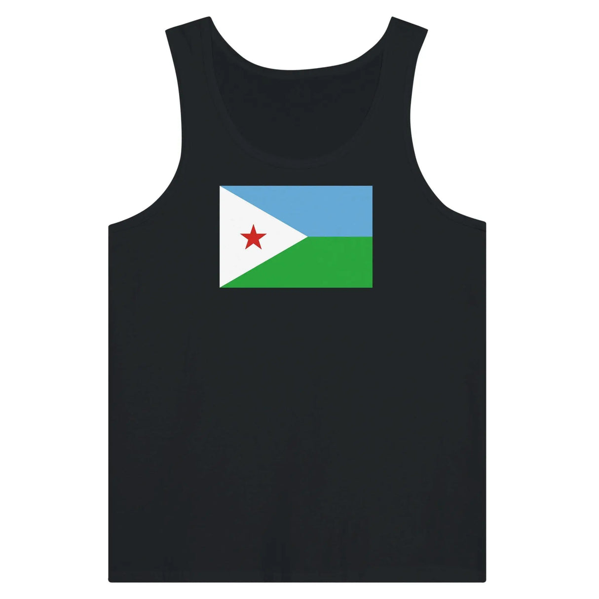 Débardeur drapeau djibouti tissu léger filé à l’anneau